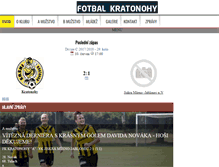 Tablet Screenshot of fotbal-kratonohy.cz